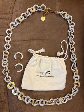 PONO by Joan Goodman Necklace and Earrings with Bag